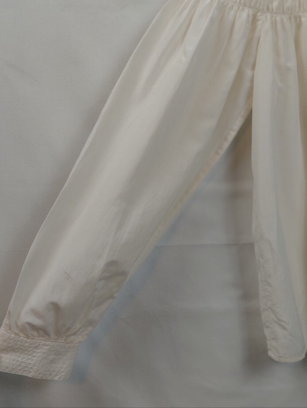 Madewell Smocked Top Cotton Silk Blend Size XXS Fresh Cream Blouse - Picture 6 of 10